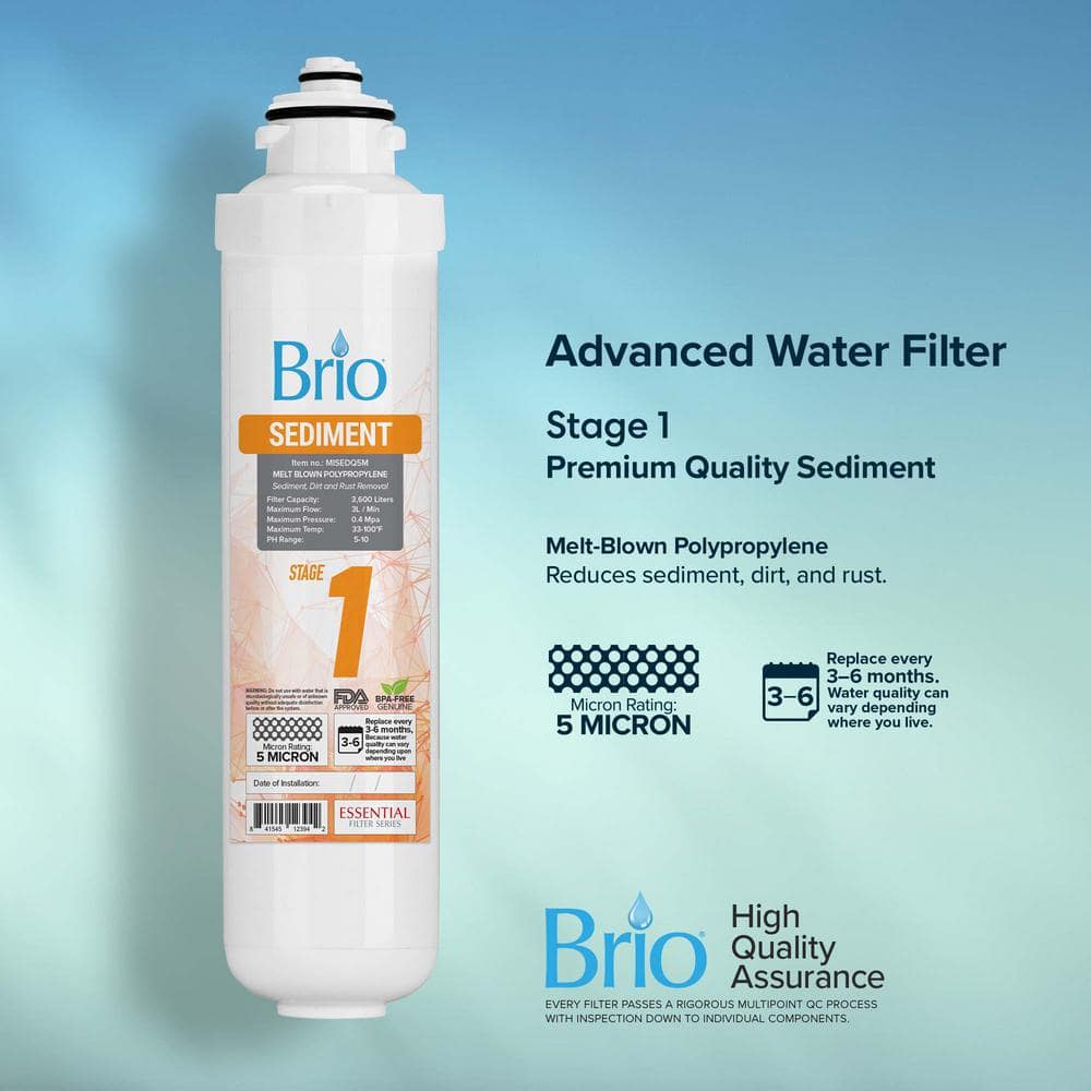 Brio White Polypropylene Sediment Replacement Water Filter