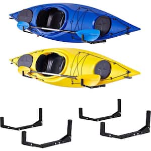 Adjustable Kayak Storage Hooks, Heavy Duty Wall Mounted Kayak Storage Rack (Set of 2 Pairs)