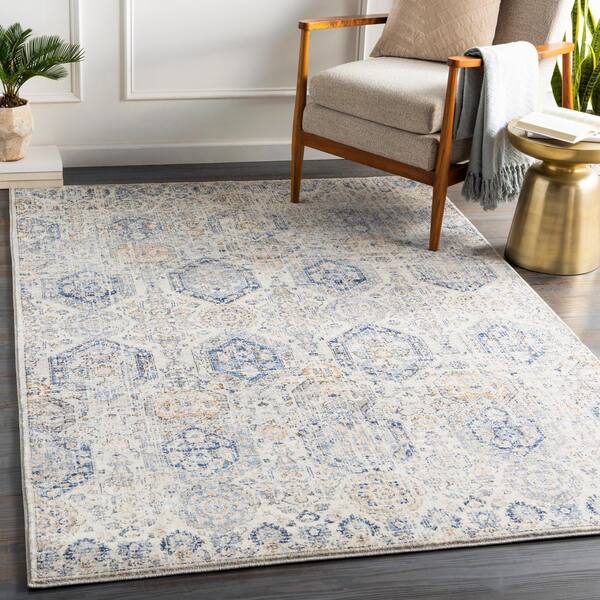 Artistic Weavers Eira Blue / Orange Area Rug 5'3 x 7'3