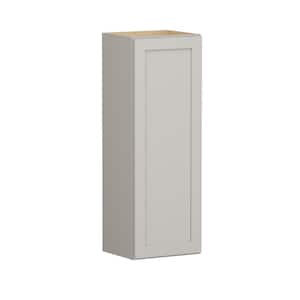 Shaker Full Overlay 15 in. W x 12 in. D x 42 in. H Plywood Assembled Wall Kitchen Cabinet in Stone Gray