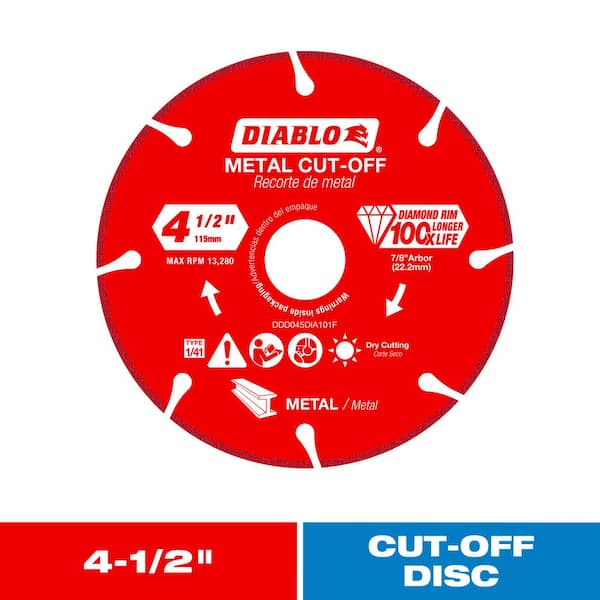 4.5 in. Diamond Wheel for Metal Cutting