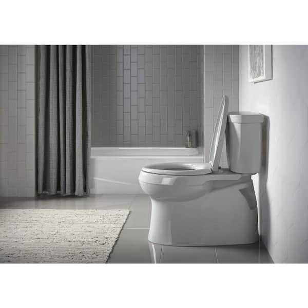 Cimarron 12 in. Rough In 2-Piece 1.28 GFP Single Flush Elongated Toilet w/ Skirted Trapway in Biscuit, Seat Not Included