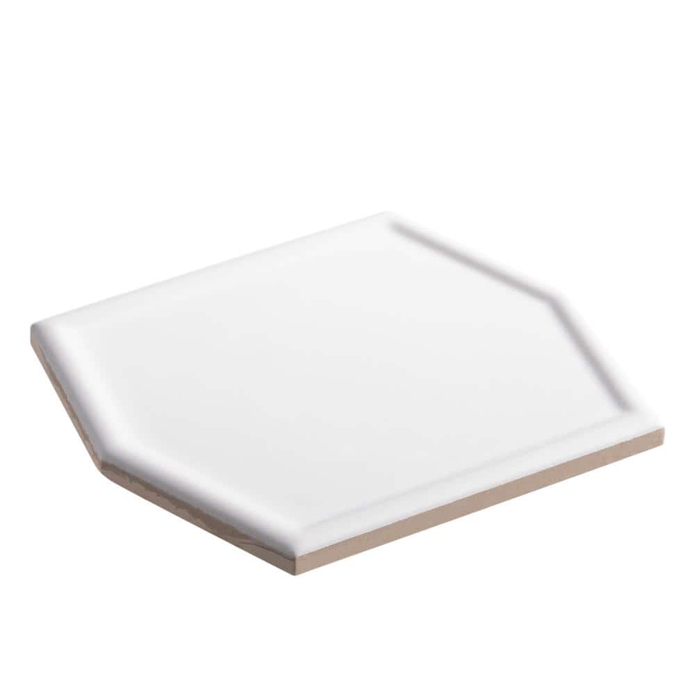 Shinar Glossy Beige Hexagonal Ceramic Wall Tile 5x6