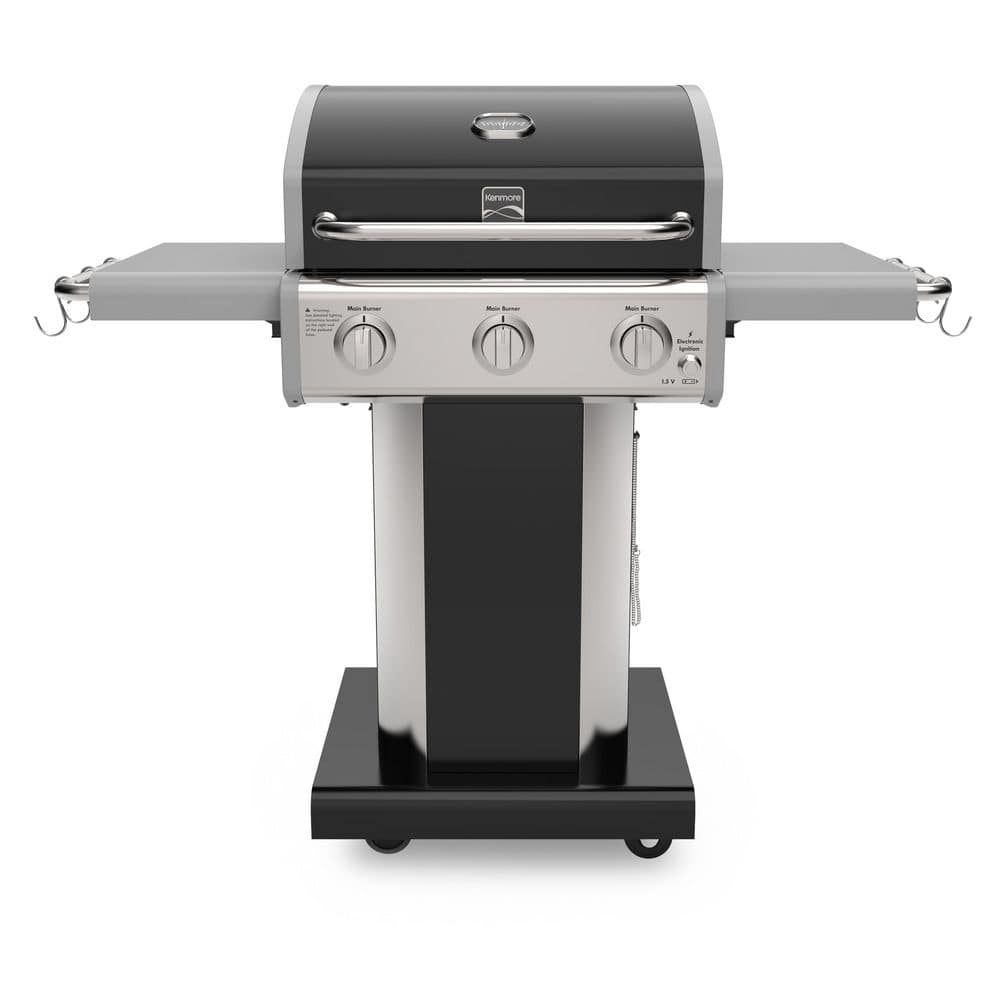 KENMORE 3-Burner Pedestal Grill in Black