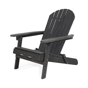 29.50 in. W x 35.75 in. D x 34.25 in. H. (Set of 1) Adirondack chair, Dark Grey