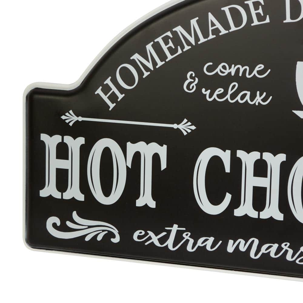 Black Iron Rustic Farmhouse Hot Chocolate Wall Sign