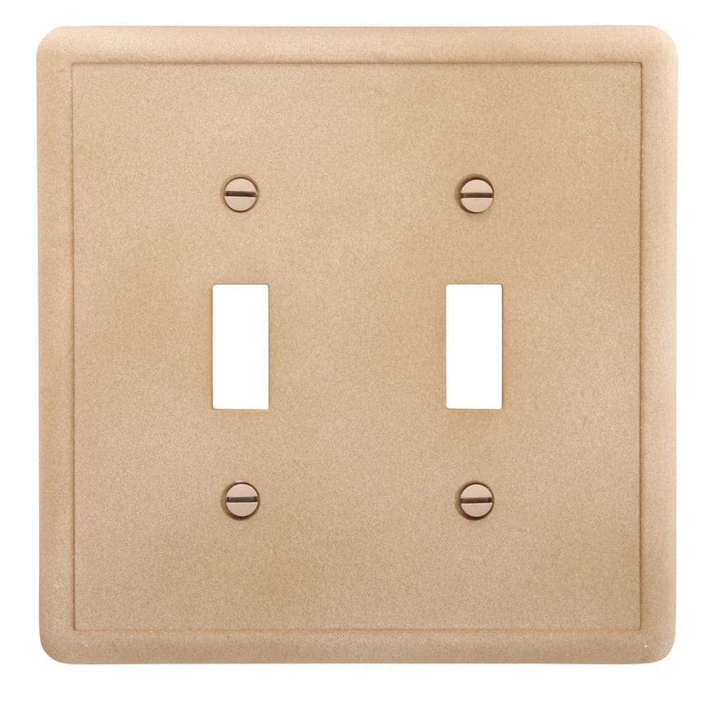 Hampton Bay Brown 2 Gang Toggle Wall Plate 1 Pack Swp104 02 The Home Depot