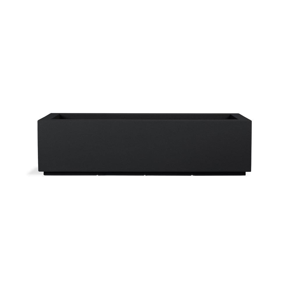 Riviera Black Polystone Extra Large Rectangular Planter