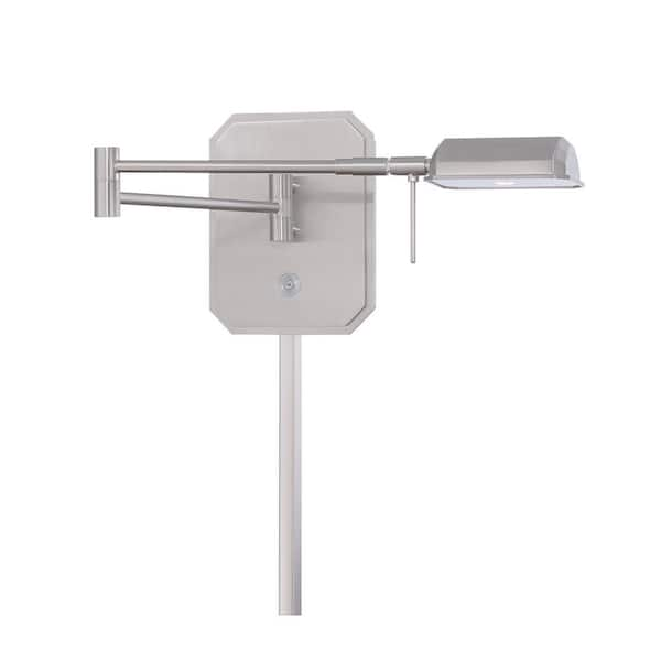 George Kovacs George's Reading Room 8-Watt Brushed Nickel Integrated LED Swing Arm