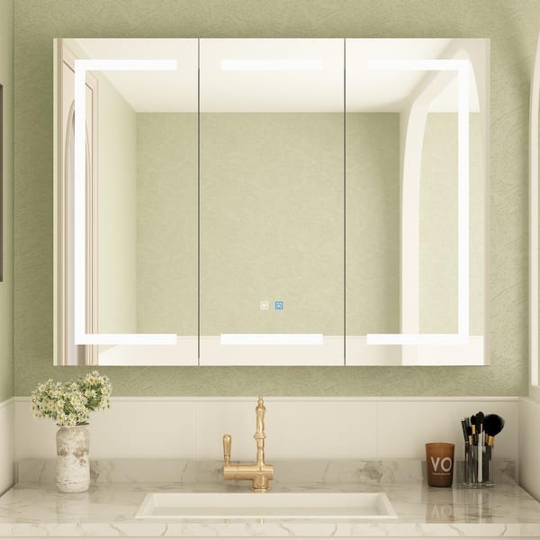 FUFU&GAGA 47.2 in. W x 35.4 in. H Rectangular Surface Mount Bathroom ...