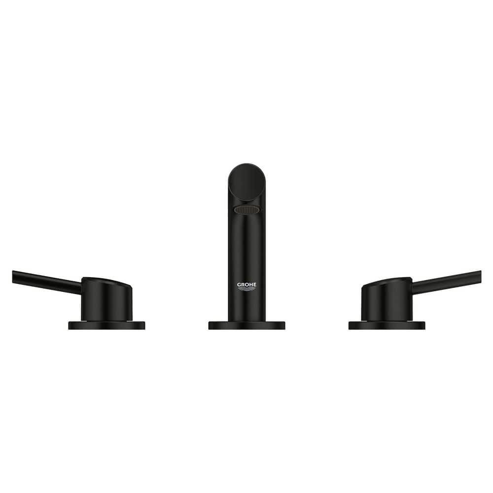 Concetto Matte Black 2-Handle Widespread Bathroom Faucet