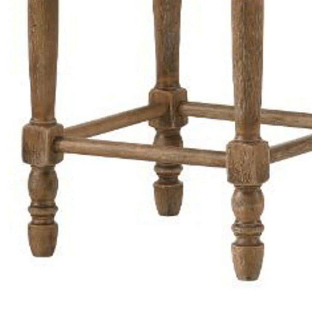 Classic Gray Wood Swivel Counter Height Stool, Set of 2