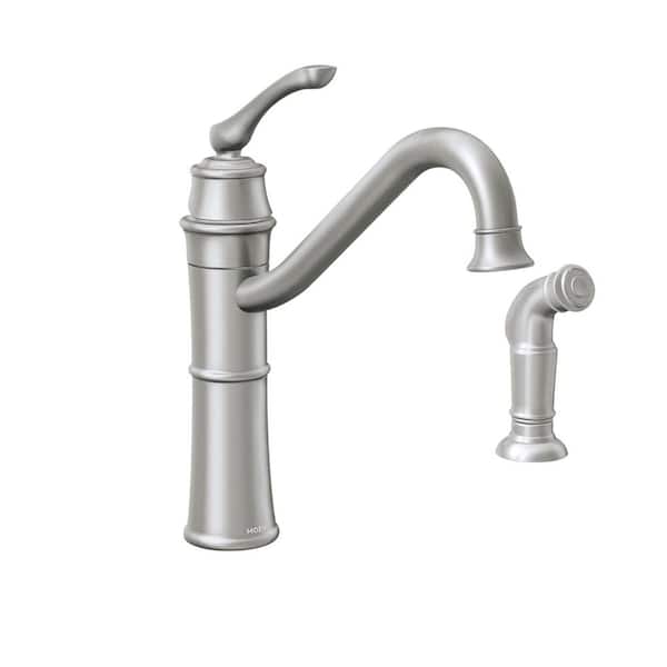 Wetherly Single-Handle High Kitchen Faucet with Side Spray in Spot Resist Stainless