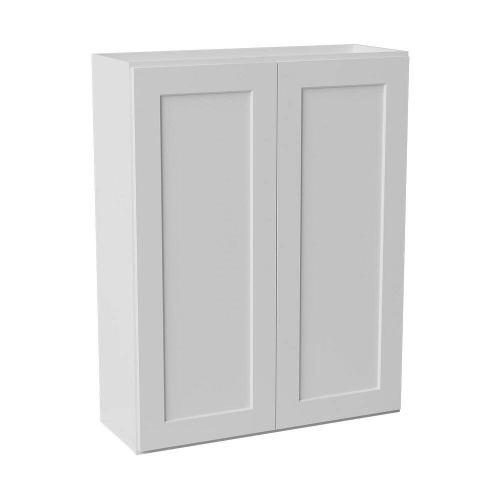 33 in. W x 12 in. D x 42 in. H Ready to Assemble Solid Wood Shaker Wall Kitchen Cabinet in White price history on PriceWatchPro