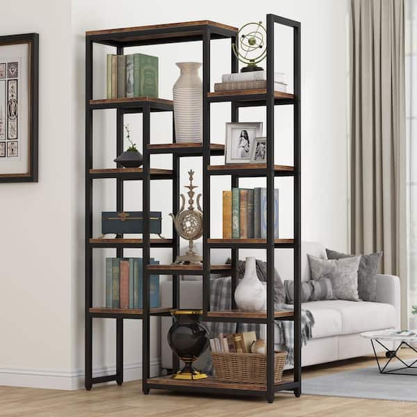 FUFU&GAGA 47.2 in. W x 78.7 in. H 8-Shelf Wood Standard