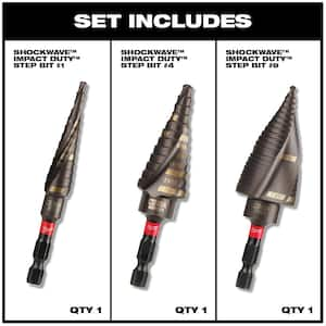 Titanium SHOCKWAVE Impact Duty Step Bit Kit with Titanium Drill Bit Set (26-Piece)