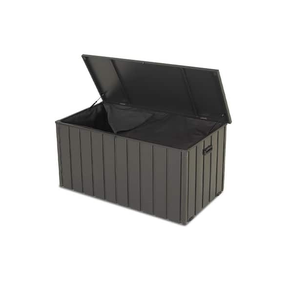 100 Gal. Large Steel Deck Box with Lock and Wheels