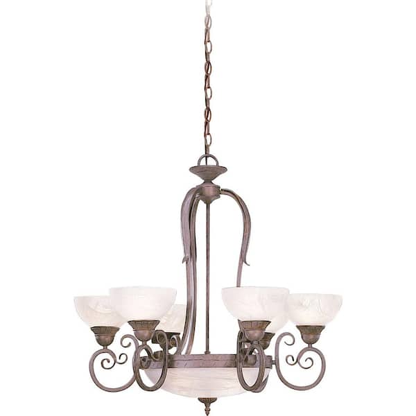 Volume Lighting 9-Light Prairie Rock Chandelier