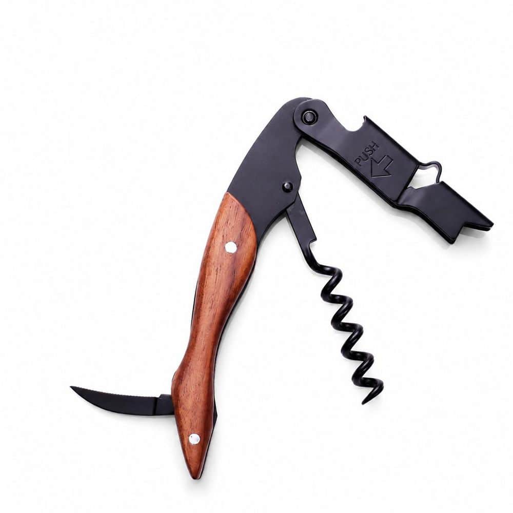 Professional Stainless Steel Wine Corkscrew with Foil Cutter and Cap Remover, Black, Magnetic Gift Box price history on PriceWatchPro