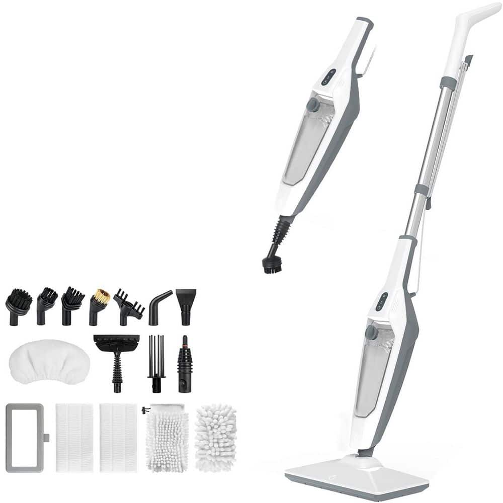 Commercial Corded Steam Cleaner Mop for Hardwood Tile Laminate Windows Shutter Clothes in Grey with Attachments price history on PriceWatchPro