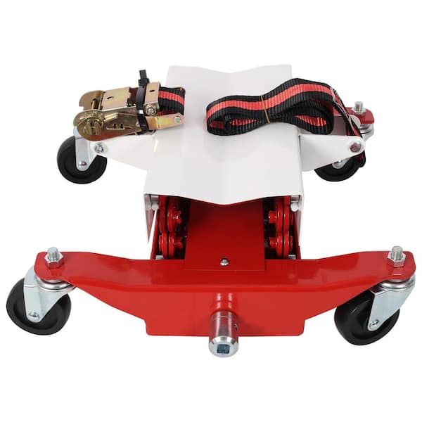 maocao hoom 450 lbs. Capacity Low Lift Transmission Jack with Nylon Safety Strap for Transmissions and Gas Tanks on Smaller Vehicles