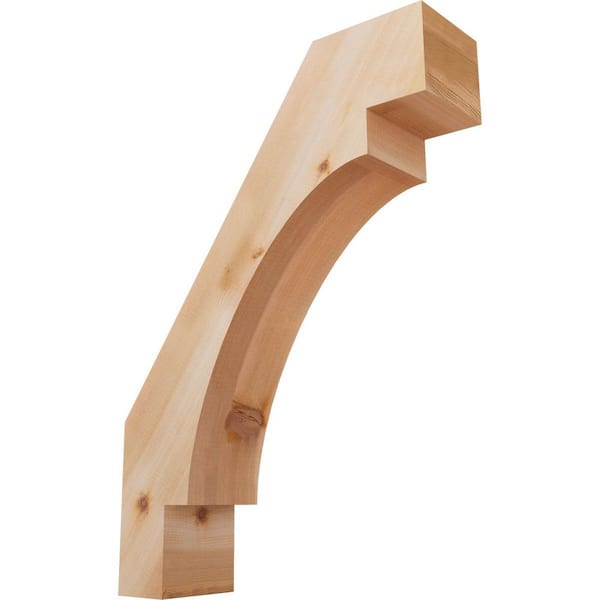 Ekena Millwork 5 1/2"W x 20"D x 28"H Merced Smooth Knee Brace, Western Red Cedar