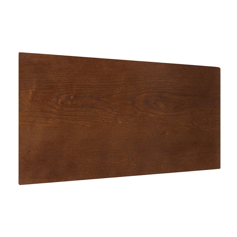 Elwell Wedge Espresso 24" Chairside Table in Transitional Brown Wood
