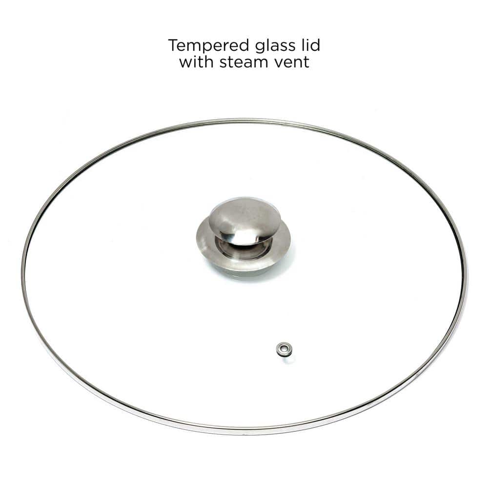 12-Quart Polished Stainless Steel Stock Pot with Lid