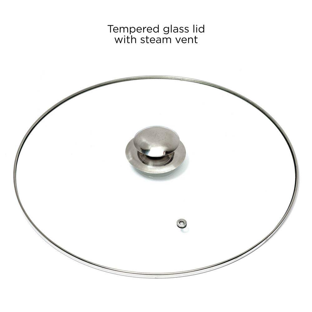 16 Quart Polished Stainless Steel Stock Pot with Lid