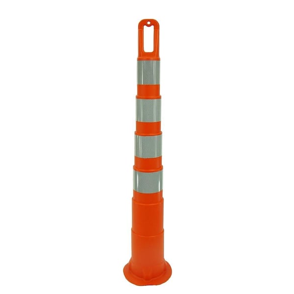 Three D Traffic Works 42 in. Orange Safety Cone without Base and 4 Bands with 4 in. High-Intensity Sheeting
