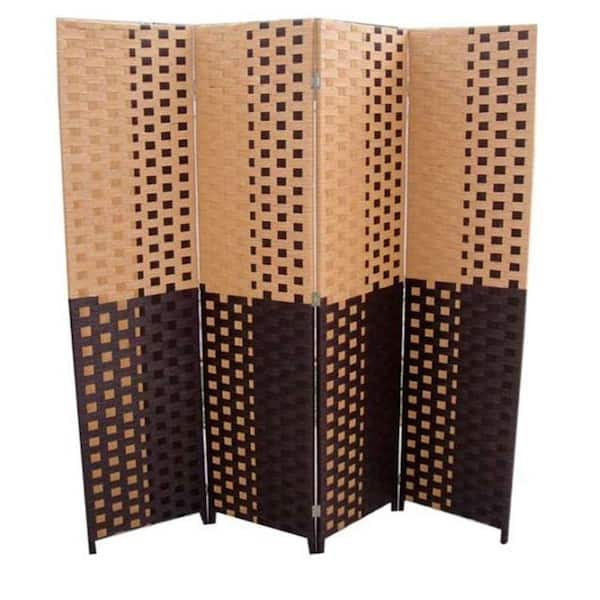 ORE International 5.9 ft. Espresso 4-Panel Room Divider