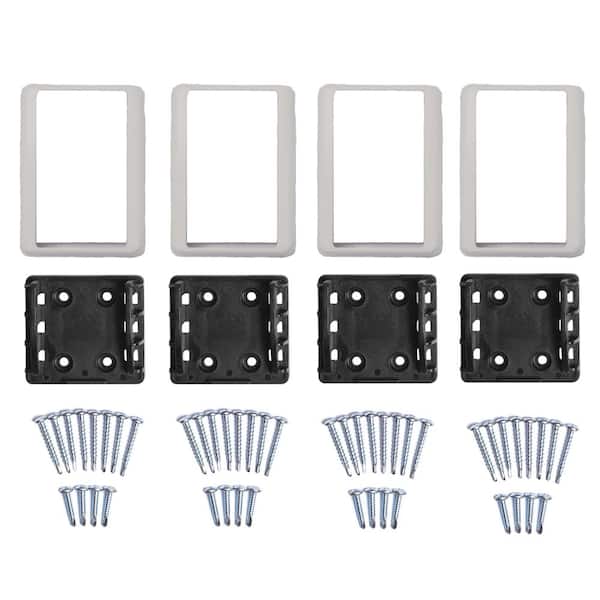 Weatherables Walton Khaki Straight Railing Bracket Kit (4-Piece)