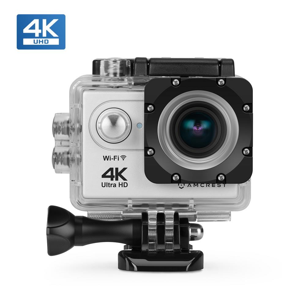 Amcrest Amcrest Go 4k Wireless Sports Action Camera 16mp Lens 98 Ft Underwater Waterproof 170 Wide Angle W Remote Accessories Kit Ac4k 600 1 The Home Depot