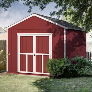 Professionally Installed Rookwood 10 ft. x 10 ft. Backyard Wooden Storage Shed with Onyx Black Shingles (100 sq. ft.)