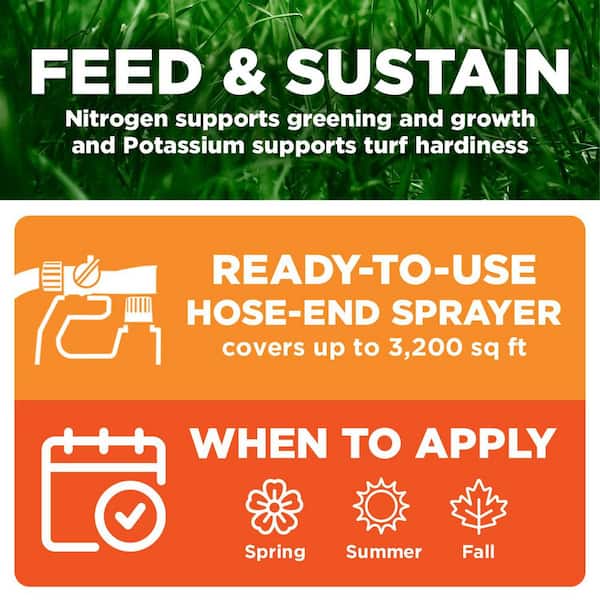Lawn Food 32 oz. Liquid Lawn Fertilizer Feed and Sustain 14-0-14 Ready To Spray (3,200 sq. ft.)