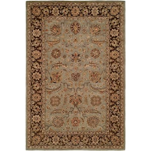 Light Blue/Brown 5 ft. x 8 ft. Area Rug