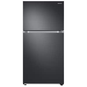 33 in. 21 cu. ft. Top Freezer Refrigerator with FlexZone in Fingerprint-Resistant Black Stainless Steel, Standard Depth