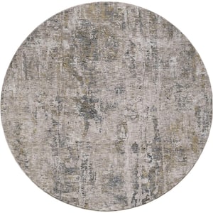 Ivy Ivory 8 ft. x 10 ft. Distressed Contemporary Area Rug