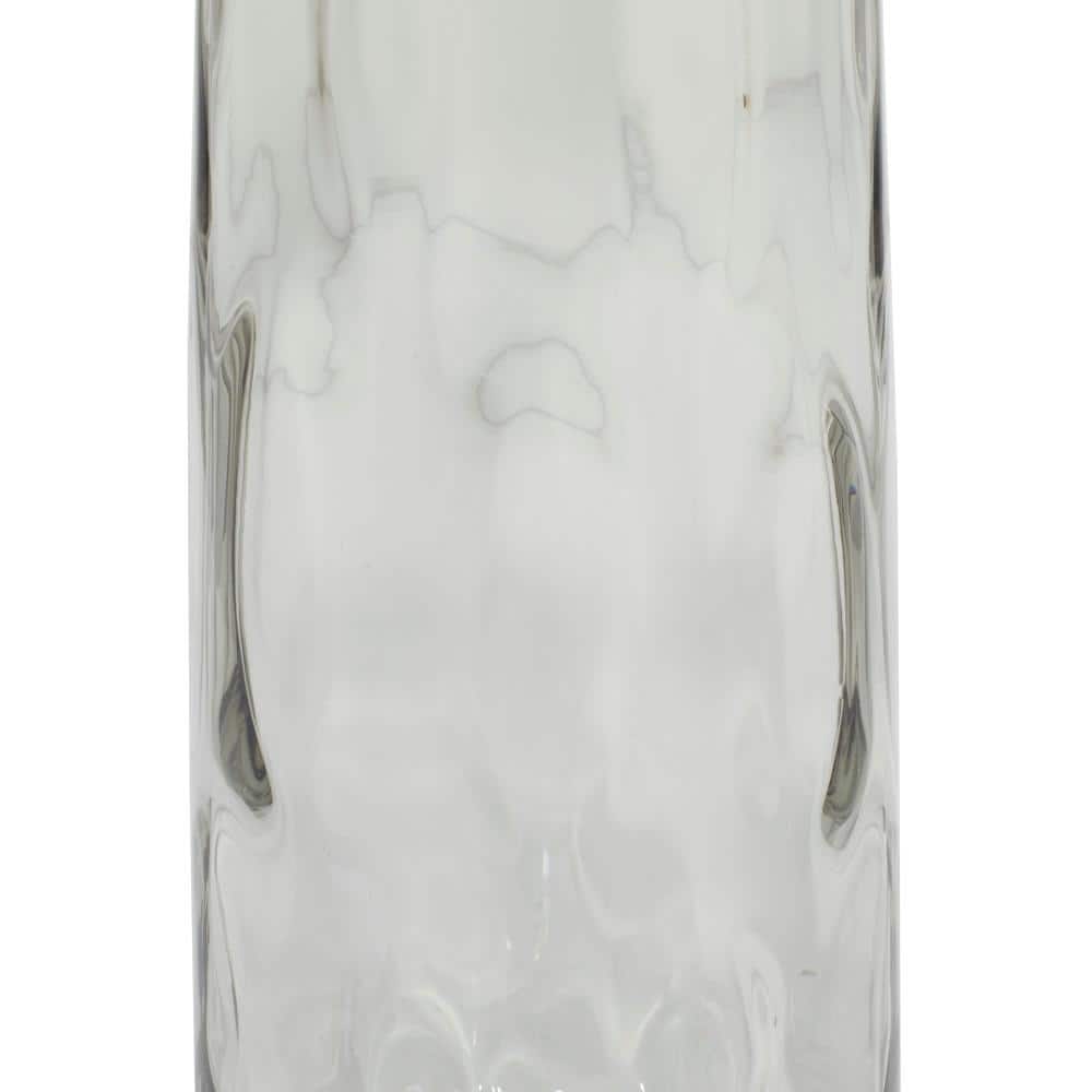 Coastal Grey Tinted Glass Cylinder Vase for Relaxed Interiors