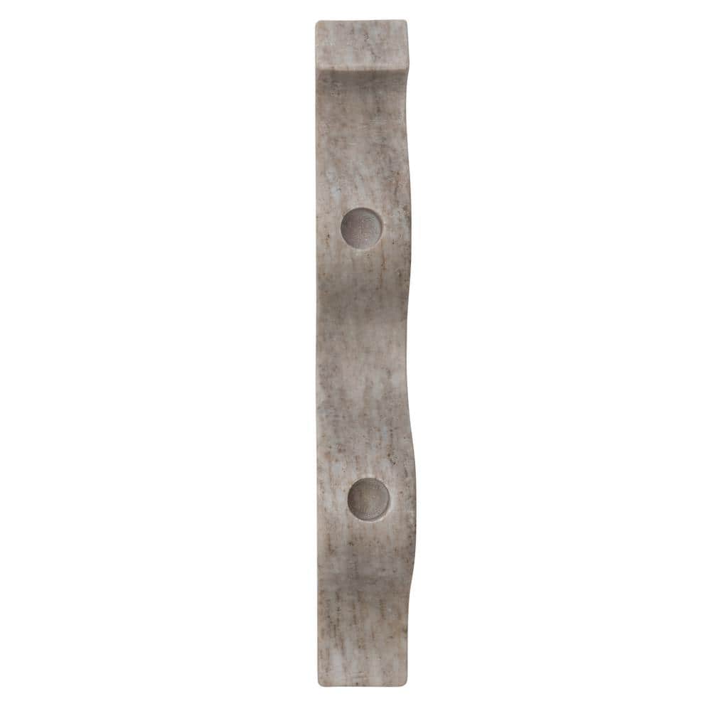 Natural Beige Marble Wave Double Taper Candle Holder