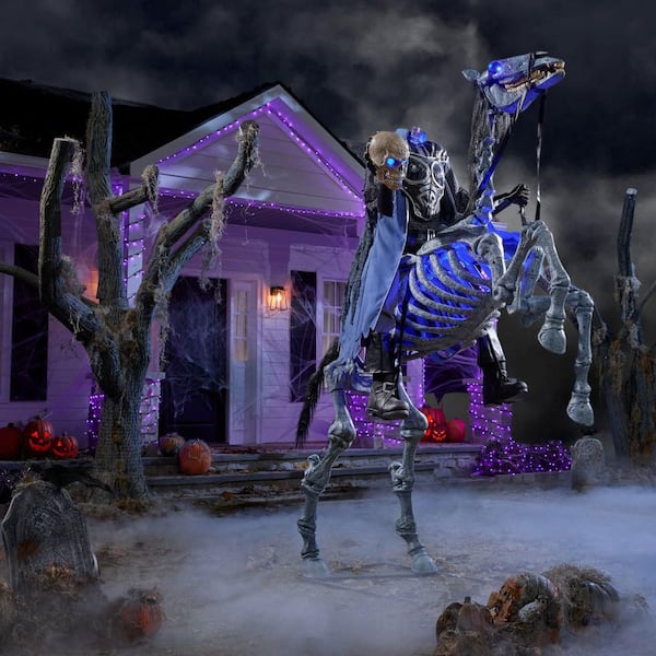 8.5 FT Grave & Bones Giant-Sized Animated LED Knight Frostbane