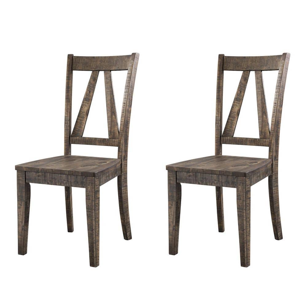 Flynn Walnut Wooden Side Chair Set