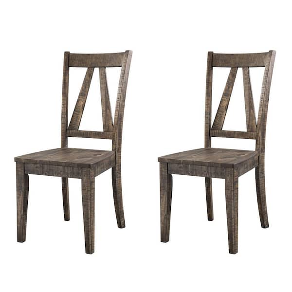 Unbranded Flynn Walnut Wooden Side Chair Set