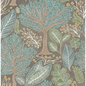 Kiah Grey Forest Paper Non-Pasted Matte Wallpaper