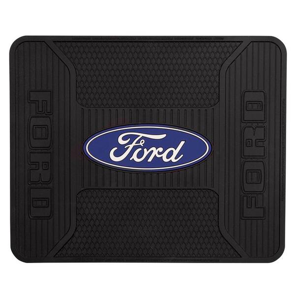 Plasticolor Ford Elite Series 17 in. x 14 in. Ultra-Durable Rubber Black/Blue Utility Mat