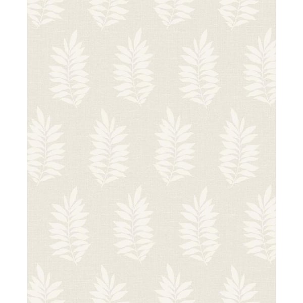Seabrook Designs Almond Pinnate Silhouette Nonwoven Paper Non-Pasted Wallpaper Roll (Covers 57.5 sq. ft.)