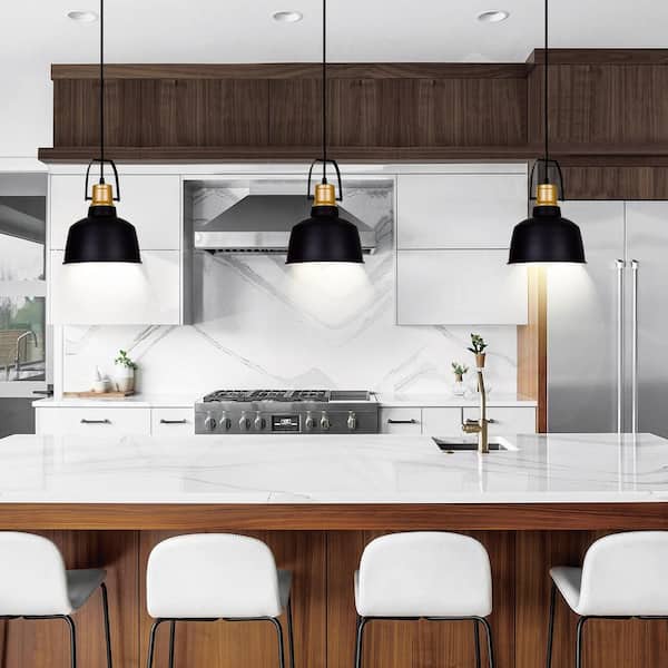 Elisa 1 Light Down Pendant With Black Finish
