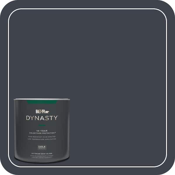 BEHR DYNASTY 1 qt. #ECC-23-3 Blackbird Semi-Gloss Exterior Stain-Blocking Paint & Primer