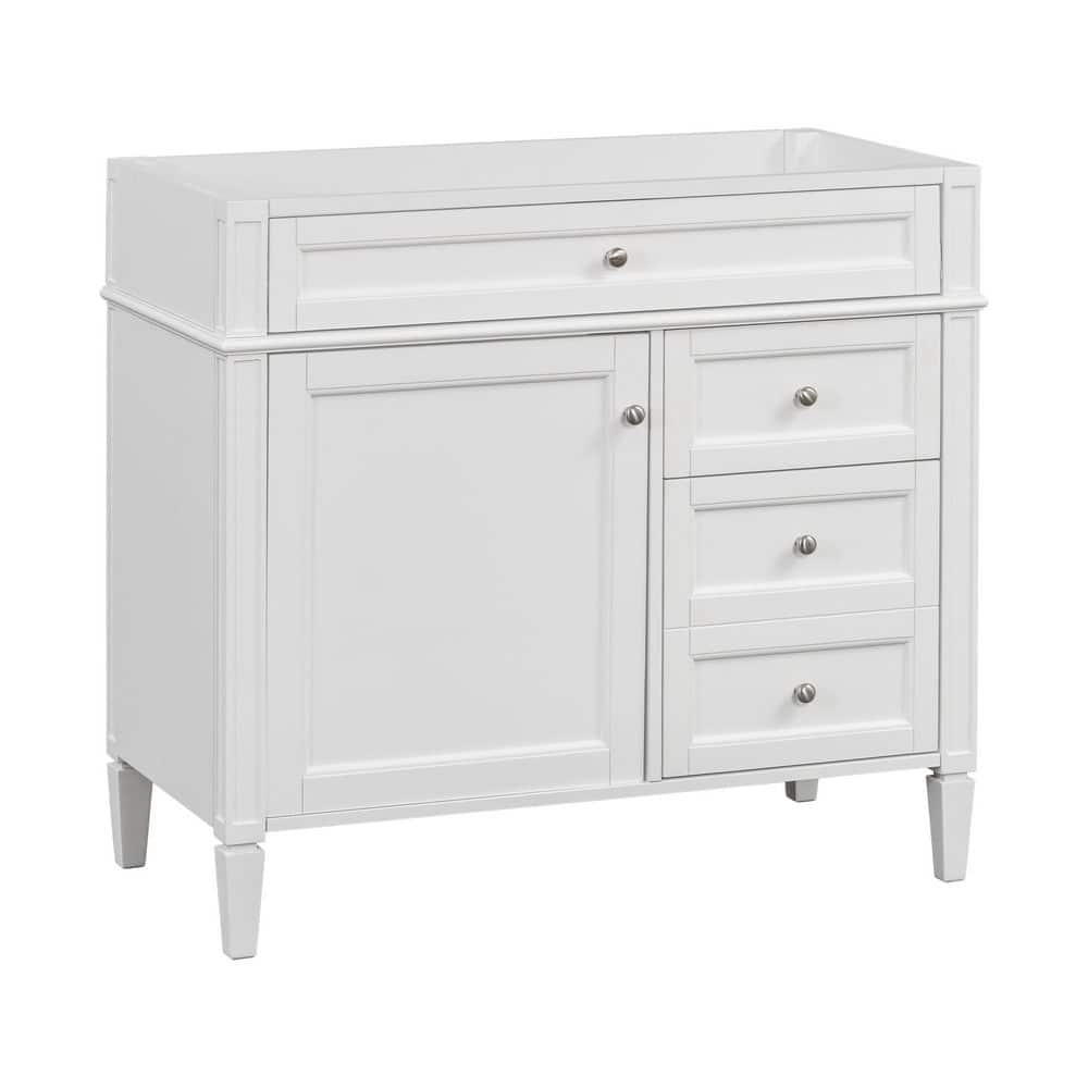 35.74 in. Freestanding Bath Vanity Cabinet without Top in White price history on PriceWatchPro