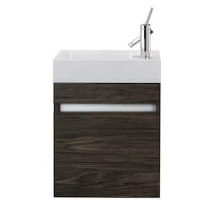 Piccolo 18 in. W x 10 in. D x 25 in. H Bathroom Vanity Side Cabinet in Tete a Tete with White Acrylic Top